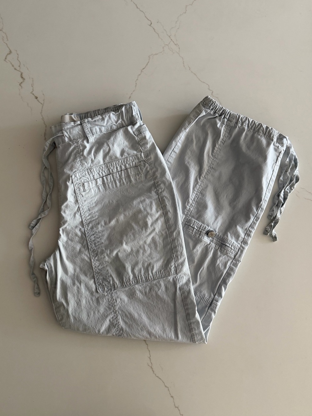 Habitual Light Gray Cargo Drawstring Pants